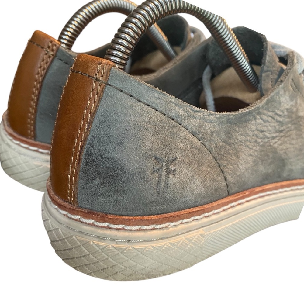 Frye Gates Walker Low Leather Sneaker Mens 7.5 Stone Gray Lace Up Lifestyle - Picture 3 of 10